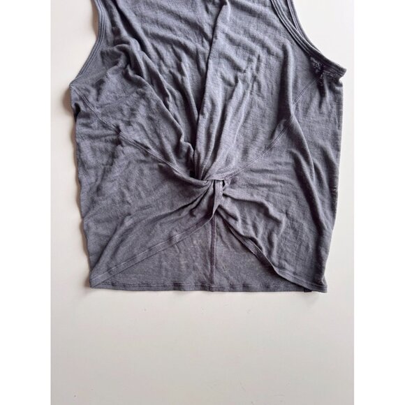 LULULEMON Breeze Through Nebula Grey Burnout Jersey Cropped Twist Tank, Size S - Picture 8 of 12